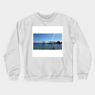 the sun and the beach in landscape architectural in honduras photograph Crewneck Sweatshirt